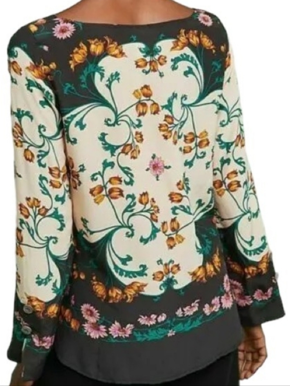 Maeve For Anthropologie Floral Silk Blouse - Picture 2 of 10